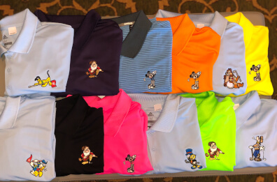 Character Inspired Golf shirts