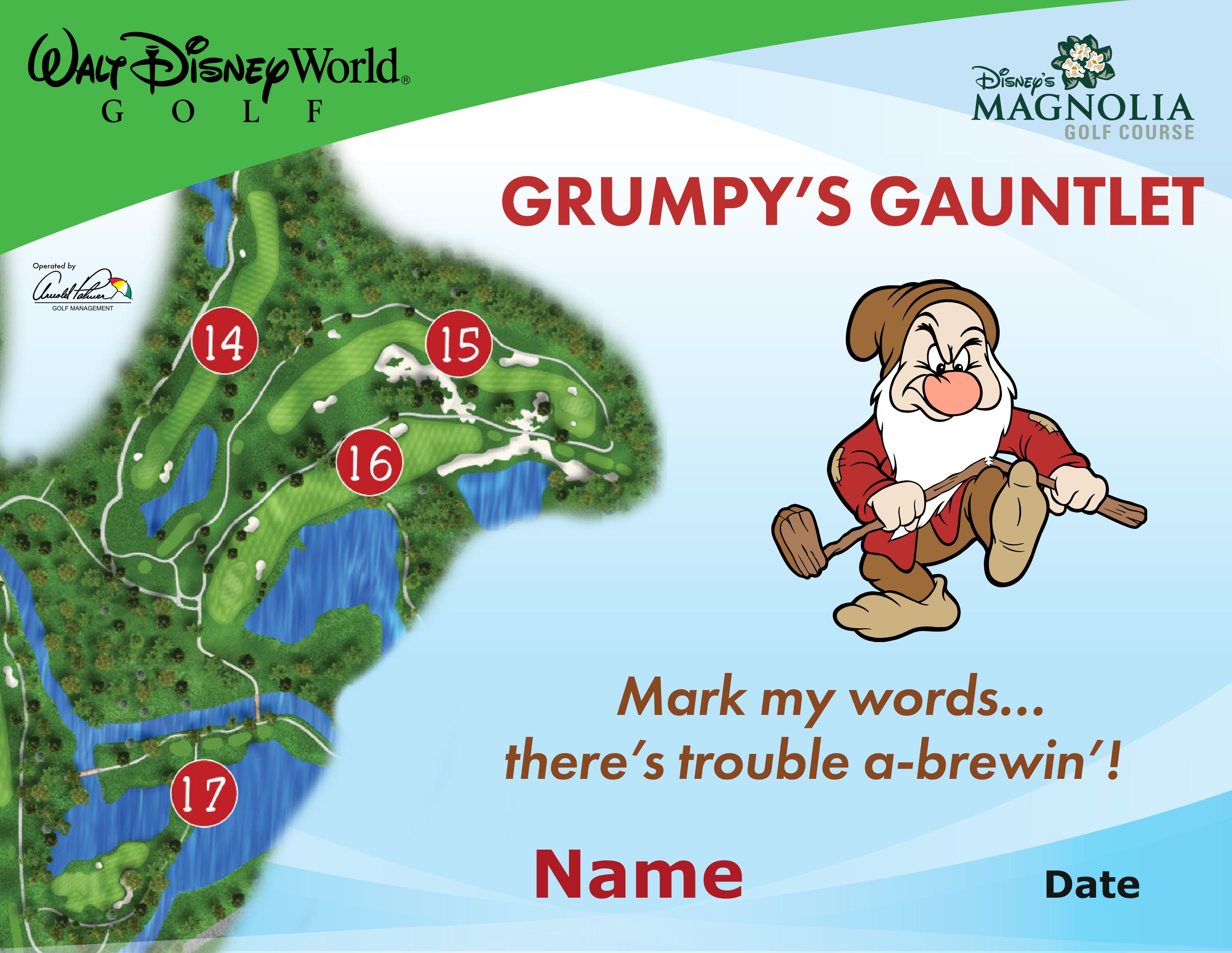 Grumpy's Gauntlet completion certificate